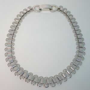 * vintage Sperry Perky Modes silver tone choker necklace